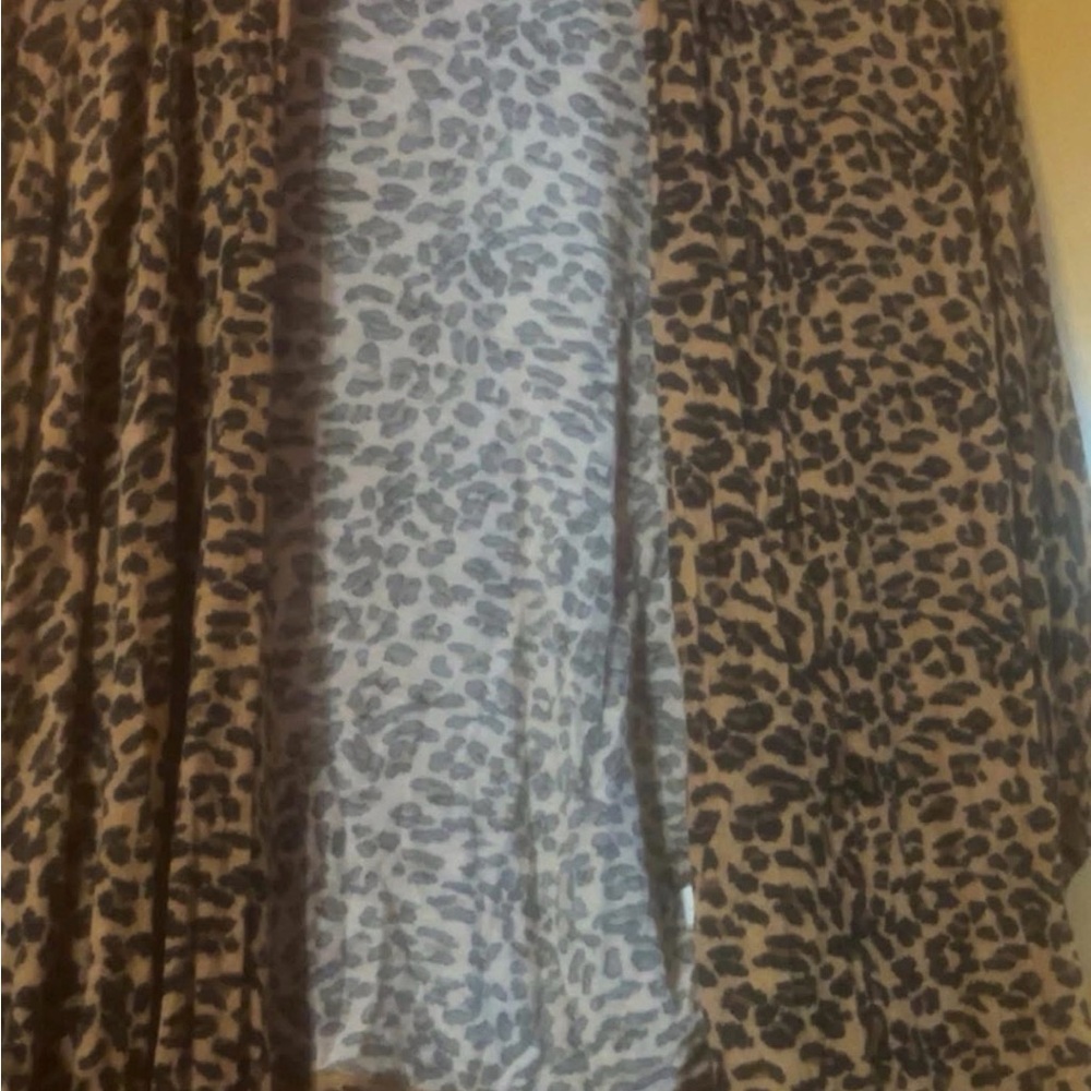 Cato Leopard Print Maxi Top - Black and Tan